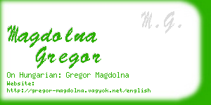 magdolna gregor business card